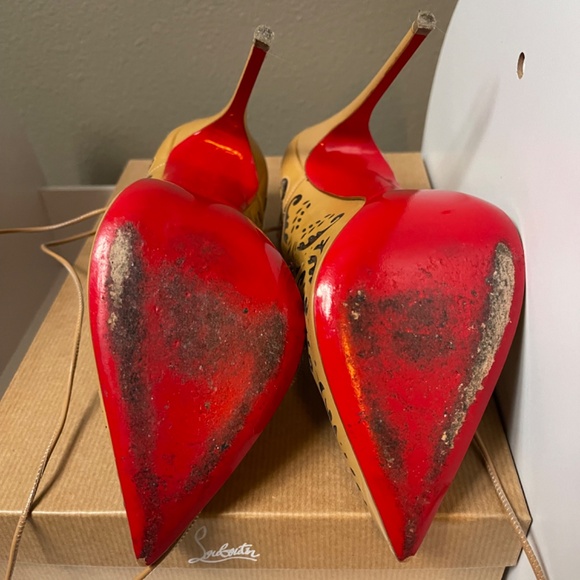 Christian Louboutin Impera 120 Patent/PVC Nude - Picture 3 of 3